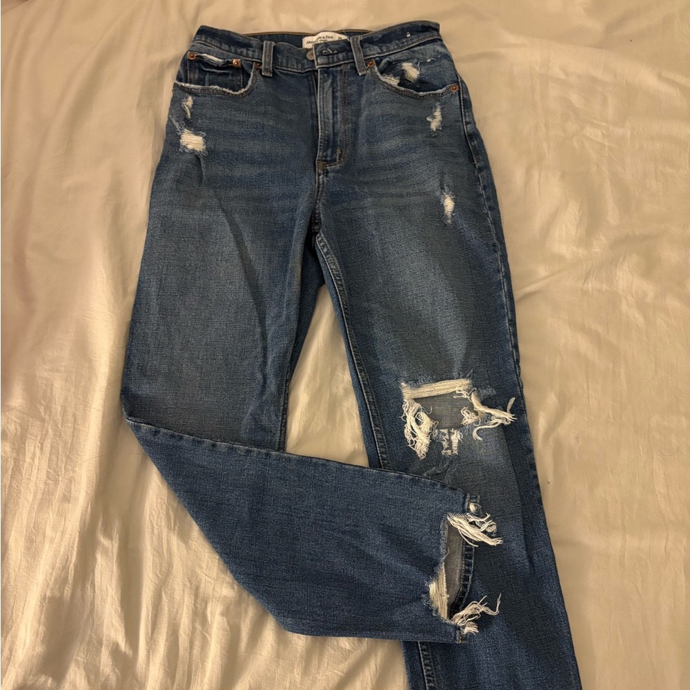 Abercrombie & Fitch High Rise Blue Denim Jeans